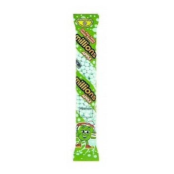 Millions tube de bonbons goût Pomme verte 60 Gr
