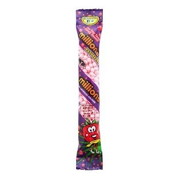 Millions tube de bonbons goût Framboise 60 Gr