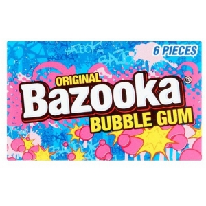 Chewing Gum Bazooka goût original ou Framboise bleue 33 Gr Chewing Gum Bazooka goût original ou Framboise bleue 33 Gr