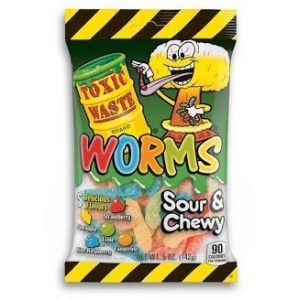 Toxic Waste Sour and Chewy Worms - 142 Gr Toxic Waste Sour and Chewy Worms - 142 Gr
