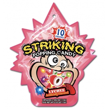 Striking Sucre pétillant goût Litchi 15 Gr Striking Sucre pétillant goût Litchi 15 Gr