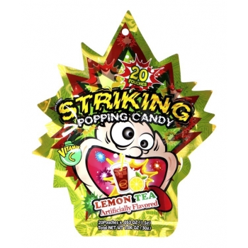 Striking Sucre pétillant goût Thé Citron 15 Gr Striking Sucre pétillant goût Thé Citron 15 Gr