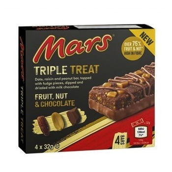 Mars Triple Treat Fruit & Nut 128 Gr Mars Triple Treat Fruit & Nut 128 Gr