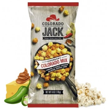 Colorado Jack caramel & white cheddar jalapeno popped corn 78 Gr Colorado Jack caramel & white cheddar jalapeno popped corn 78 Gr