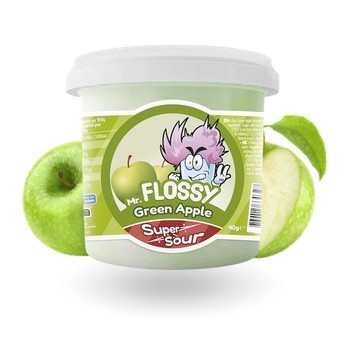 Mr Flossy Barbe à papa Acidulée Pomme Verte 40 Gr Mr Flossy Barbe à papa Acidulée Pomme Verte 40 Gr