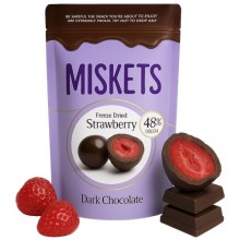 Misket Dark Chocolate Coated Freeze Dried Strawberry 80 Gr