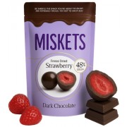 Misket Dark Chocolate Coated Freeze Dried Strawberry 80 Gr