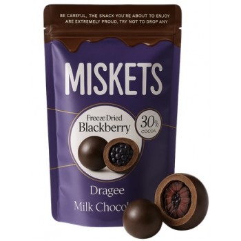 Misket Milk Chocolate Coated Freeze Dried BlackBerry 80 Gr Misket Milk Chocolate Coated Freeze Dried BlackBerry 80 Gr