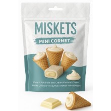 Misket White Chocolate and Cream Cornet 50 Gr