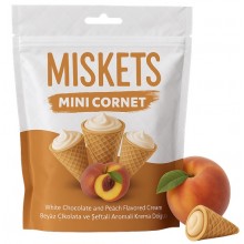 Misket White Chocolate and Peach Cream Cornet 50 Gr