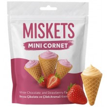 Misket White Chocolate and Strawberry Cream Cornet 50 Gr