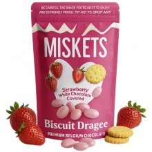 Misket White Chocolate Coated Strawberry 80 Gr