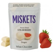 Misket White Chocolate Coated Freeze Dried Strawberry 80 Gr