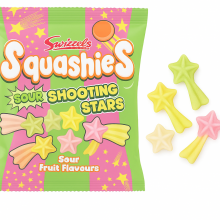 Swizzels Squashies Sour Shooting Stars 100 Gr