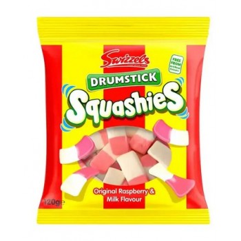 Swizzels Drumstick Squashies Raspberry & Milk 120 Gr