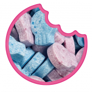 Skulls Acidulé Framboise bleue & Fraise 100 Gr