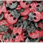 Bubs Crâne Framboise Réglisse - Bonbons Suédois 100 Gr