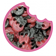 Bubs Crâne Framboise Réglisse - Bonbons Suédois 100 Gr