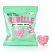 Rebelle Bonbons Coeurs Fluffy Acidulés 50 Gr