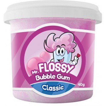 Mr Flossy Barbe &agrave; papa Classic Bubble Gum 40 Gr