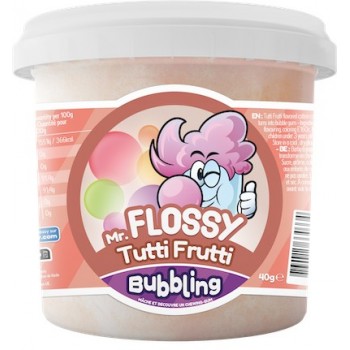 Mr Flossy Barbe &agrave; papa Bubbling Tutti Frutti 40 Gr