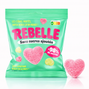 Rebelle Bonbons Coeurs Fluffy Acidulés 50 Gr