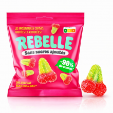 Rebelle Bonbons Cerises Acidul&eacute;es 50 Gr