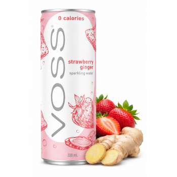 VOSS Strawberry Ginger Sparkling Water 330ml
