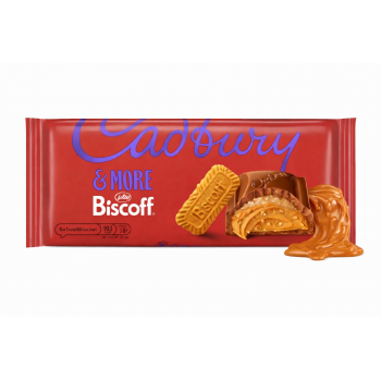 Cadbury Dair Milk & More Biscoff Choco Bar 195 Gr