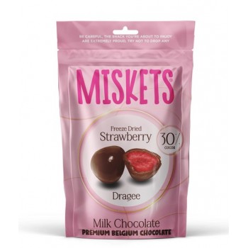 Misket Milk Chocolate Coated Freeze Dried Strawberry 80 Gr