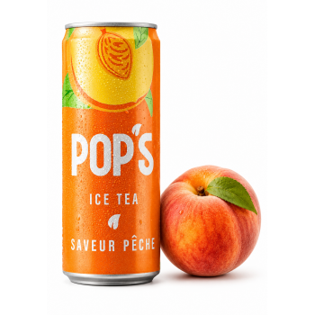 Pop's Ice Tea P&ecirc;che 330 ml