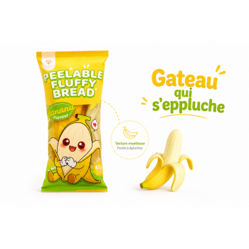 Peelable Fluffy Bread Banana 65 Gr