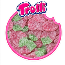 Fraise Plate Acide Trolli 100 Gr