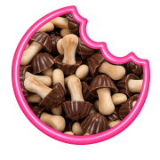 Champignons Chocolat Lait En Canette 80 Gr