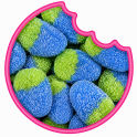 Framboise Bleue Fourée Acidulée 100 Gr