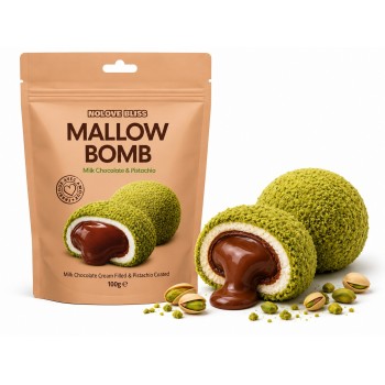 NOLOVE Bliss Mallow Bomb MilkChocolate & Pistachio 100 Gr 