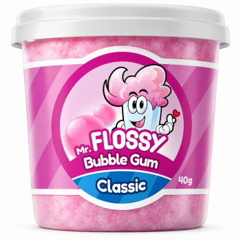 Mr Flossy Barbe &agrave; papa Classic Bubble Gum 40 Gr