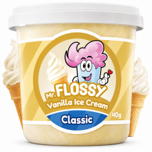 Mr Flossy Barbe &agrave; papa Classic Glace Vanille 40 Gr