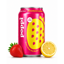 Poppi Prebiotic Strawberry Lemon 330ml