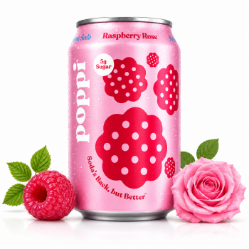 Poppi Prebiotic Raspberry Rose 330ml