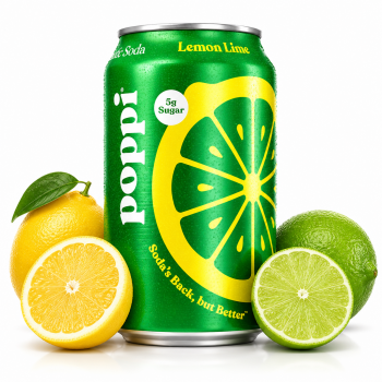 Poppi Prebiotic Lemon Lime 330ml