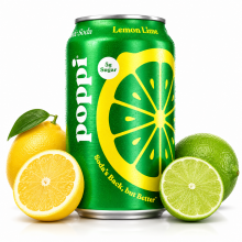 Poppi Prebiotic Lemon Lime 330ml
