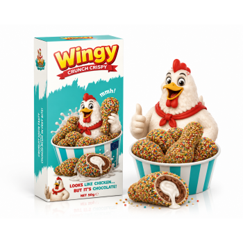 Wingy Crispy Sprinkles Chicken Chocolate 50 Gr
