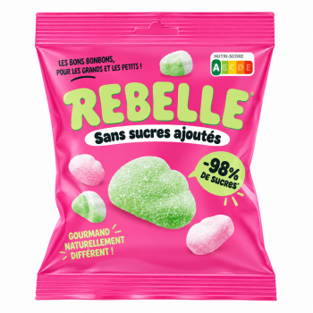 Rebelle Bonbons Coeurs Fluffy Acidul&eacute;s 50 Gr
