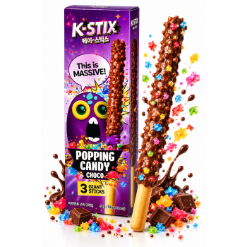 K-Stix Popping Candy Choco Stix 57 Gr