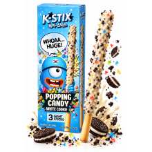 K-Stix Popping Candy White Cookie Stix 57 Gr