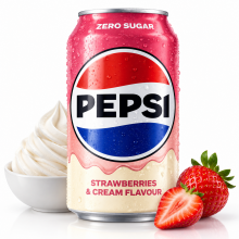Pepsi Zero Sugar Strawberry & Cream 330 ml