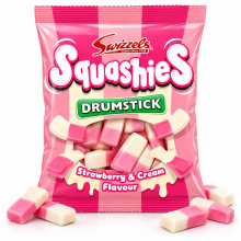 Swizzels Drumstick Squashies Strawberry & Cream 120 Gr