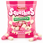 Swizzels Drumstick Squashies Strawberry & Cream 120 Gr