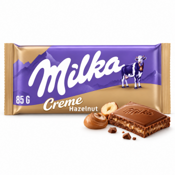 Tablette de chocolat Milka Hazelnut Cream 85 Gr 
